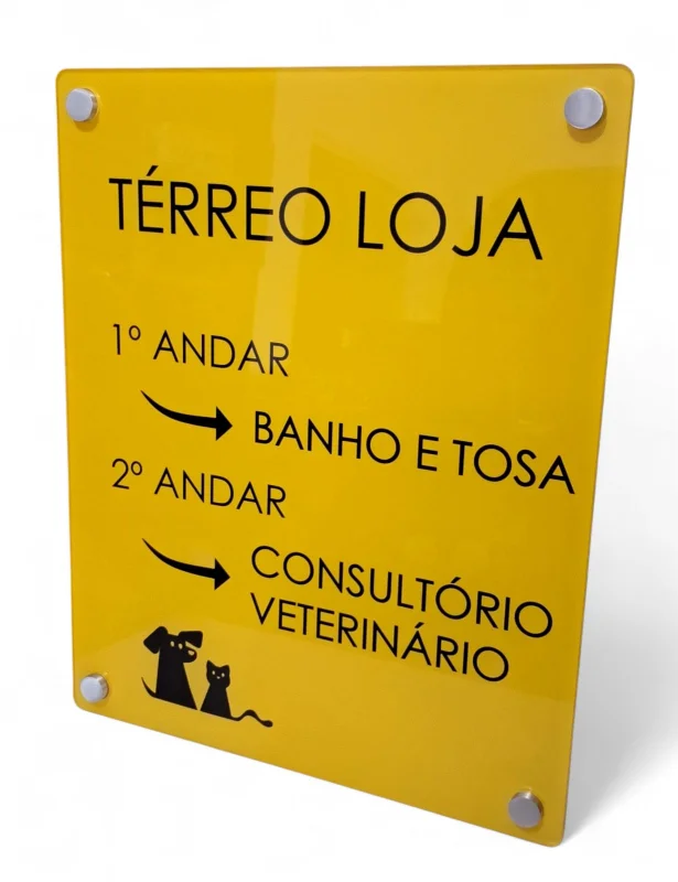 Placa de identificação personalizada em São Paulo