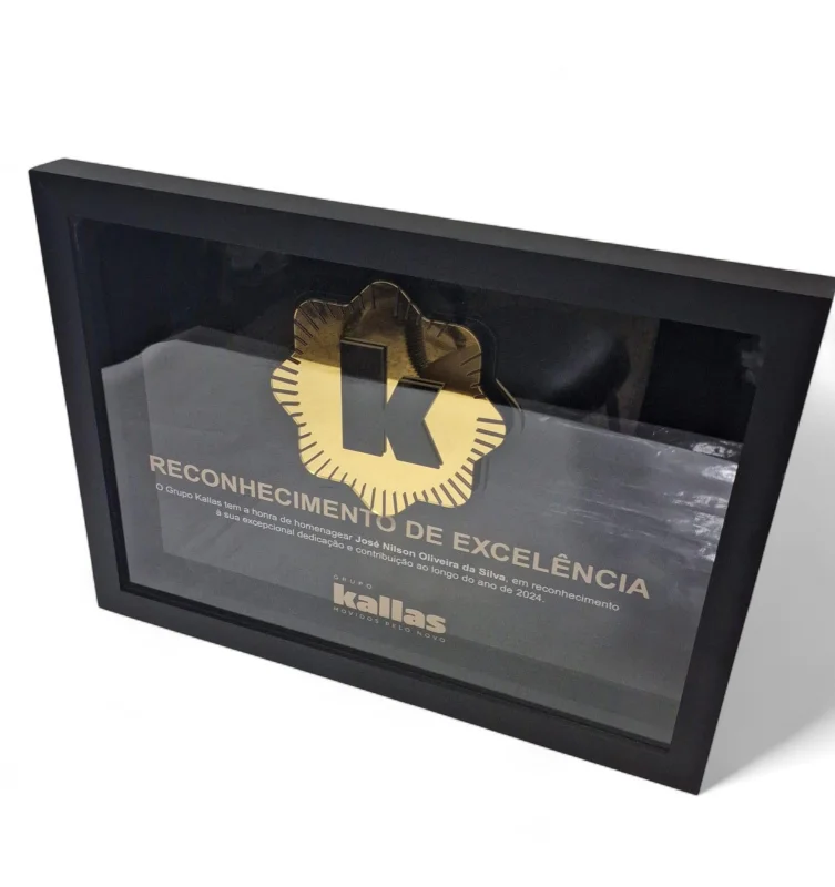 Placa de premiação personalizada em São Paulo