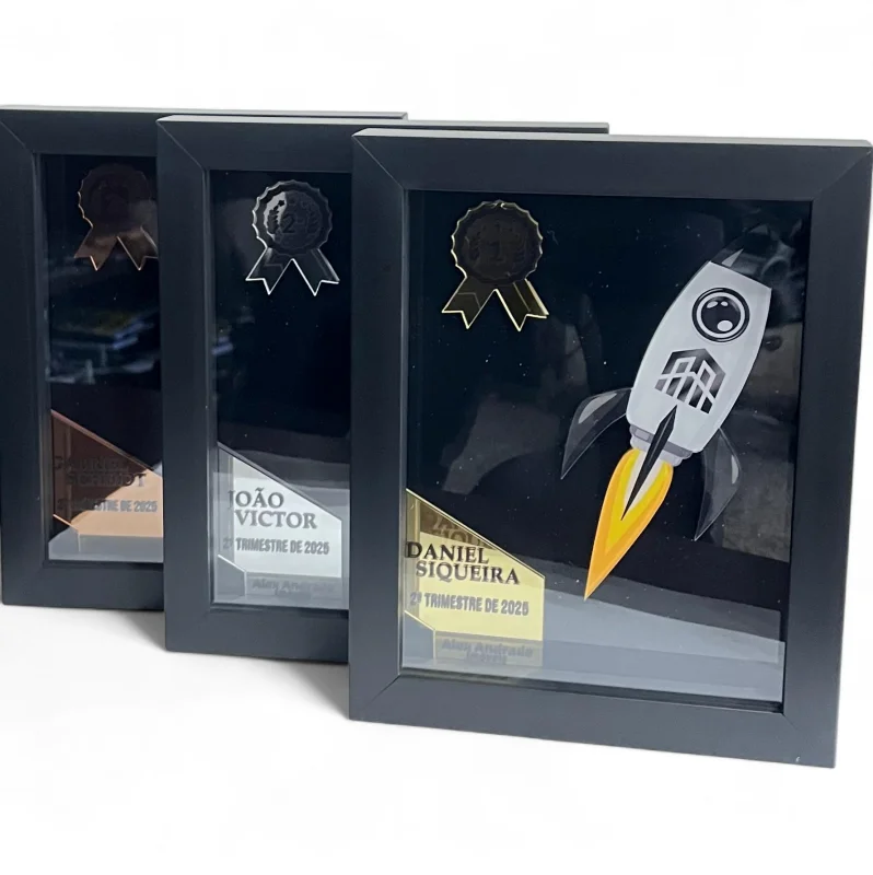 Placa de premiação em São Paulo