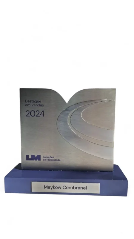 Troféu de homenagem em acrílico em São Paulo